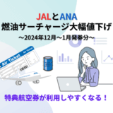 JALとANAの燃油サーチャージ改訂